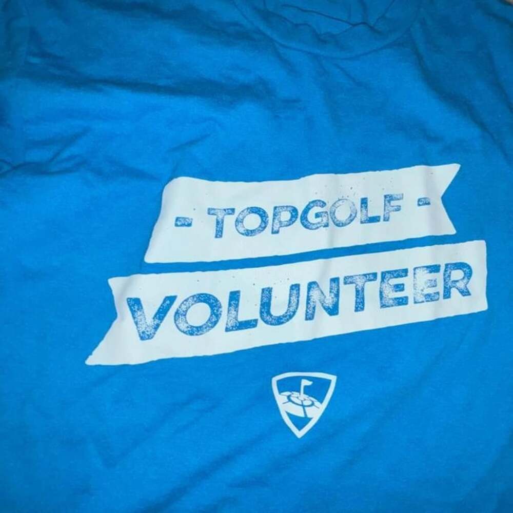Gildan Topgolf Volunteer T-Shirt Size S Blue